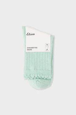 Clearance ETAM Calcetines brillantes con algodón VERDE