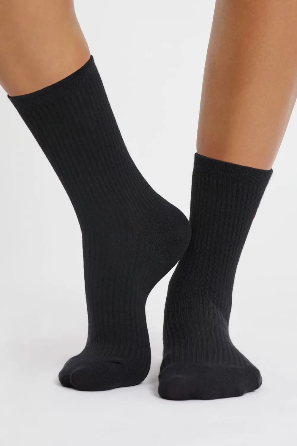 New ETAM Calcetines con efecto acanalado NEGRO