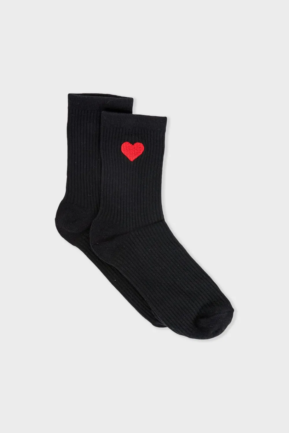 New ETAM Calcetines con efecto acanalado NEGRO