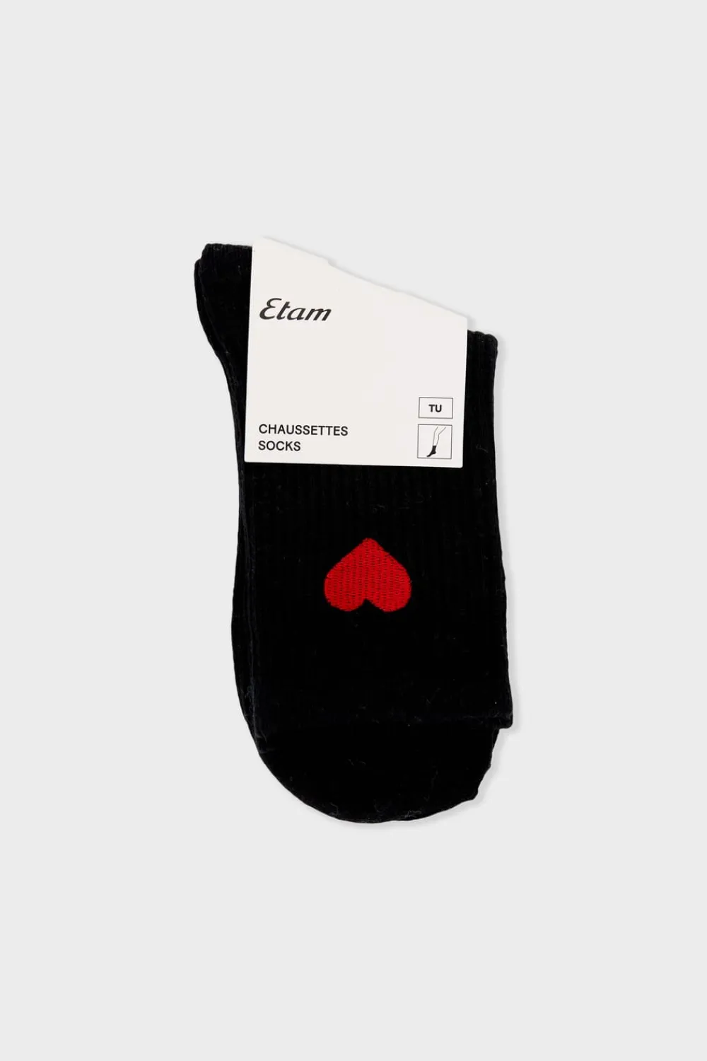 New ETAM Calcetines con efecto acanalado NEGRO