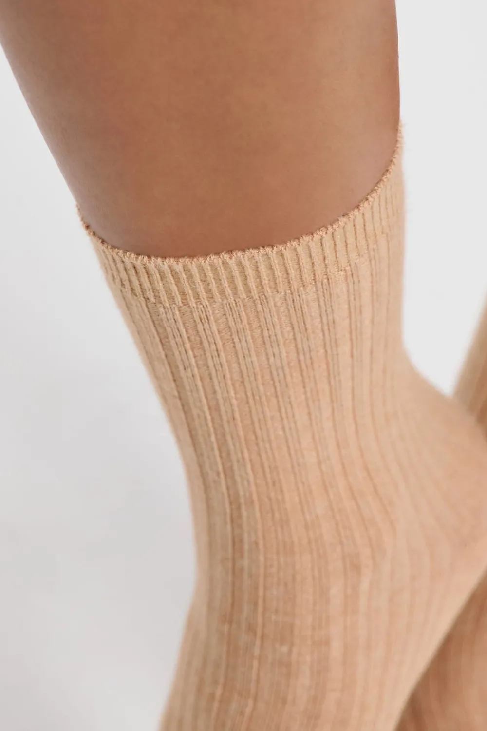 Hot ETAM Calcetines con efecto acanalado BEIGE