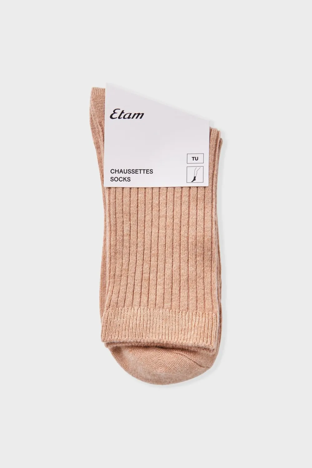 Hot ETAM Calcetines con efecto acanalado BEIGE