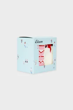 ETAM Calcetines con letras de algodón CRUDO