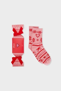 Sale ETAM Calcetines con motivos de punto fino ROSA EMPOLVADO