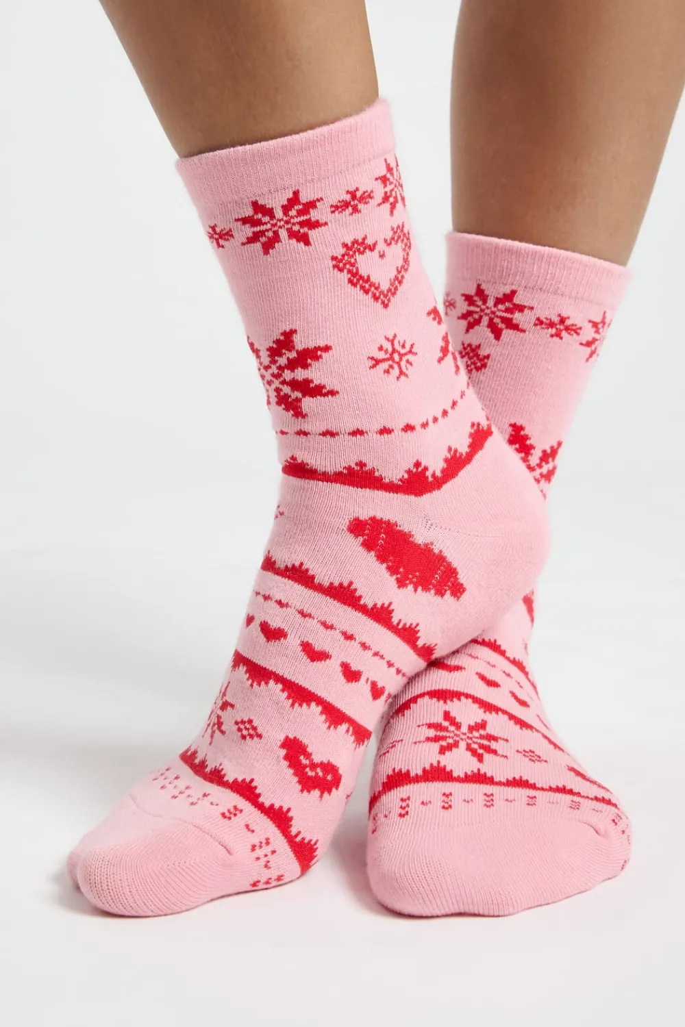 Sale ETAM Calcetines con motivos de punto fino ROSA EMPOLVADO