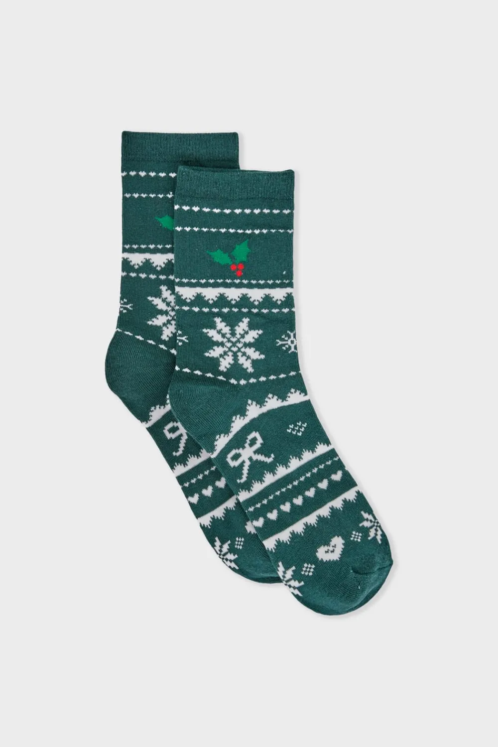 New ETAM Calcetines con motivos de punto fino VERDE