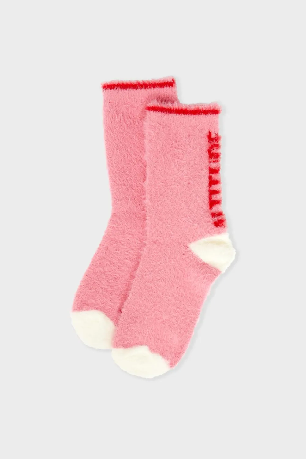Hot ETAM Calcetines de tejido ultrasuave con texto ROSA