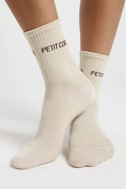 Sale ETAM Calcetines irisados con letras CRUDO