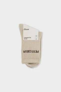 Sale ETAM Calcetines irisados con letras CRUDO