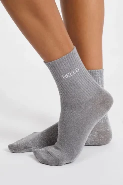 Best ETAM Calcetines irisados con letras GRIS