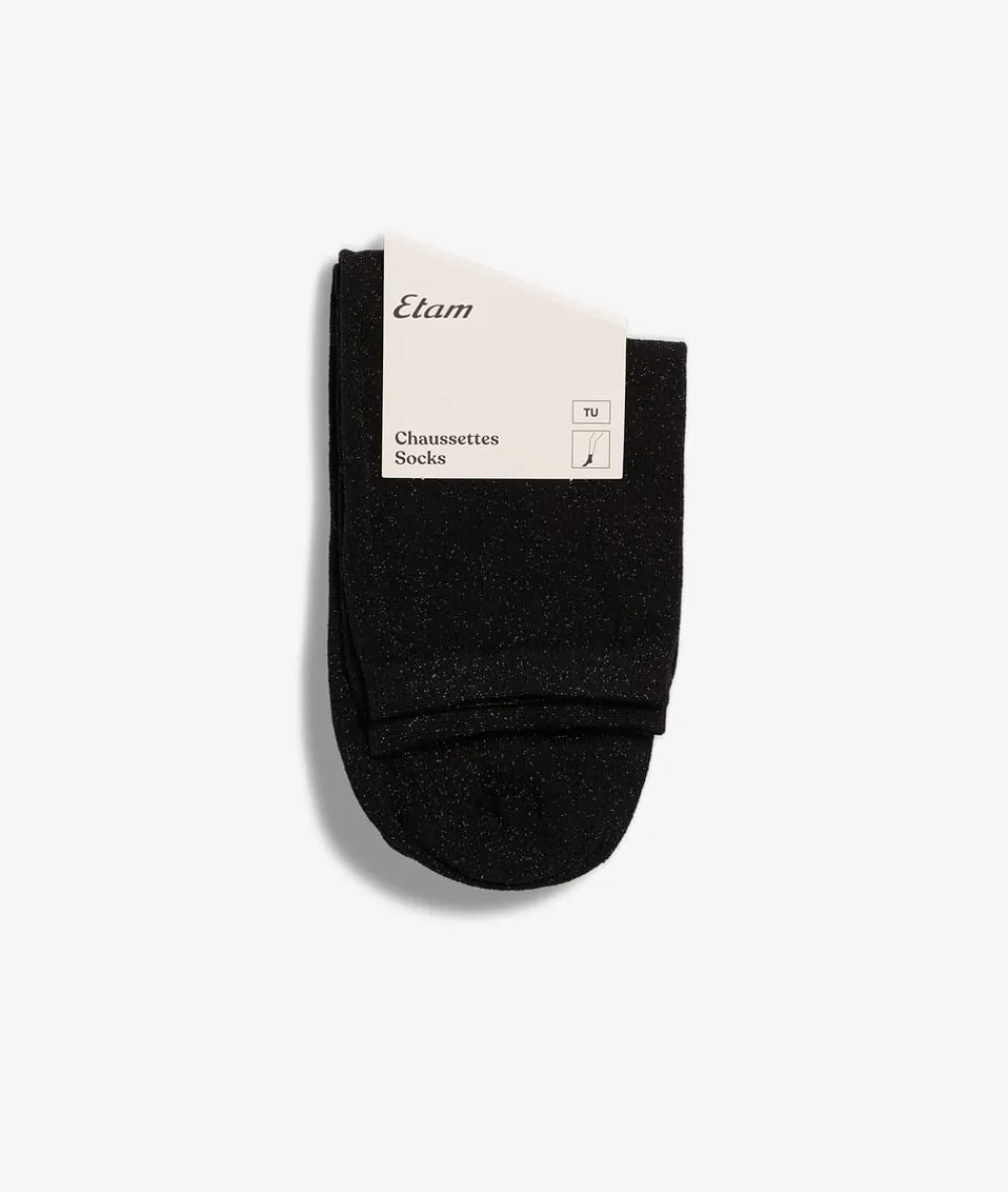 Discount ETAM Calcetines tejido brillantes NEGRO