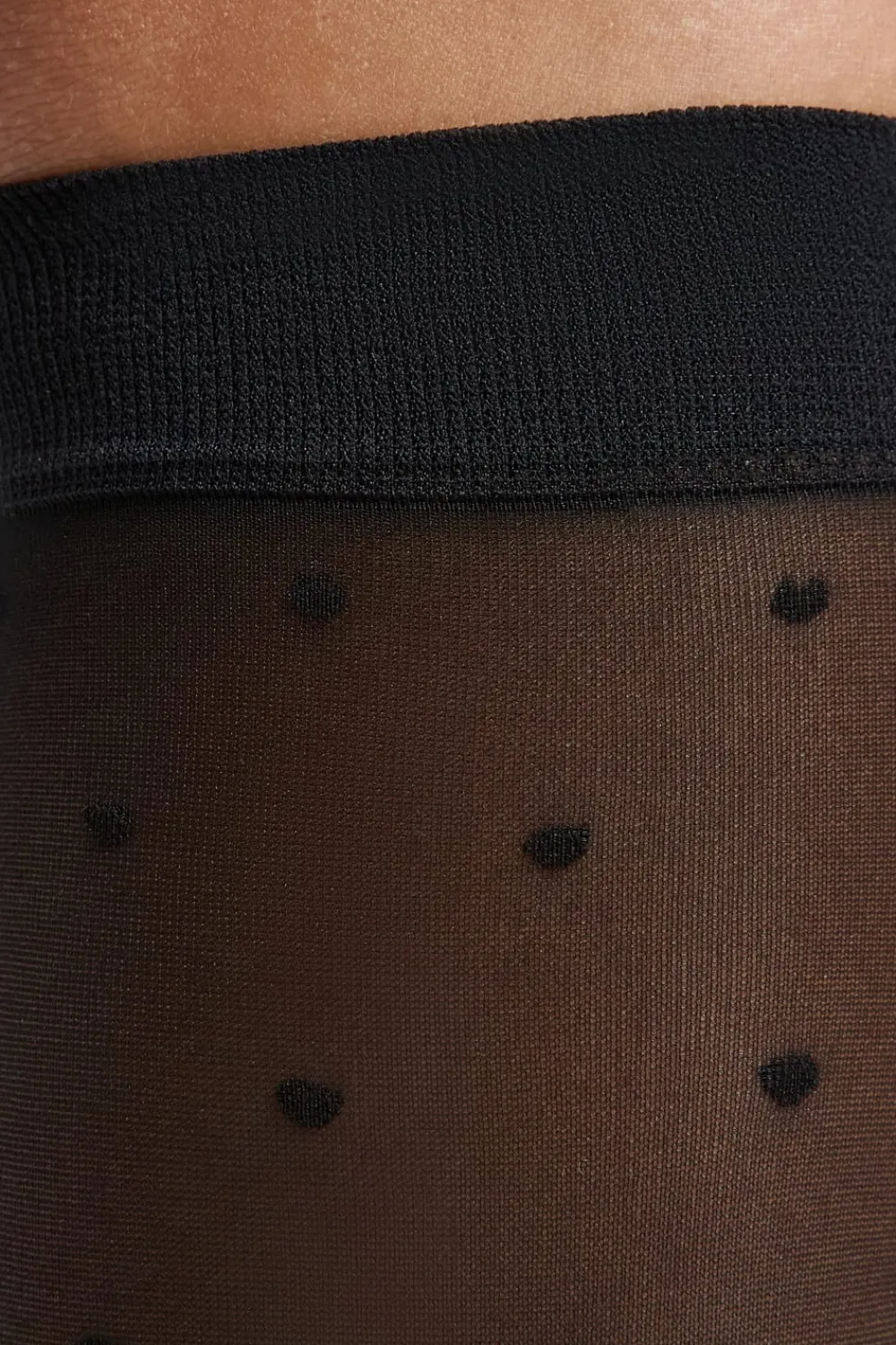 ETAM Calcetines transparentes estampados NEGRO