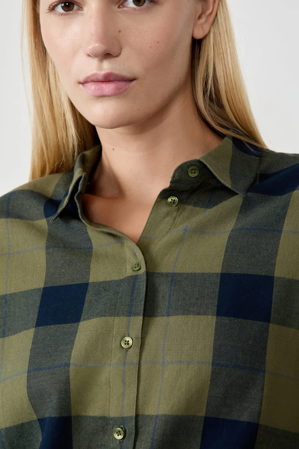 New ETAM Camisa a cuadros CAQUI