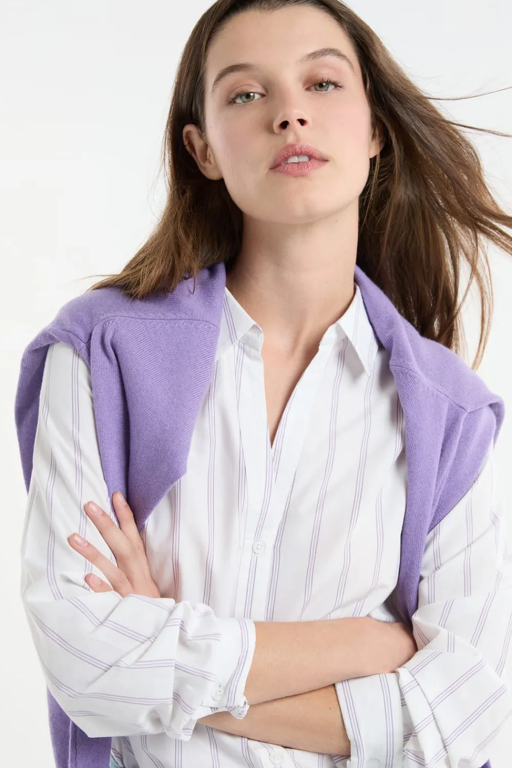 Outlet ETAM Camisa a rayas con algodón MALVA