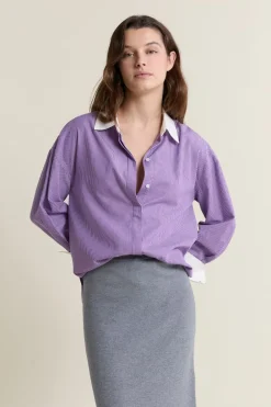 Outlet ETAM Camisa a rayas con algodón parma