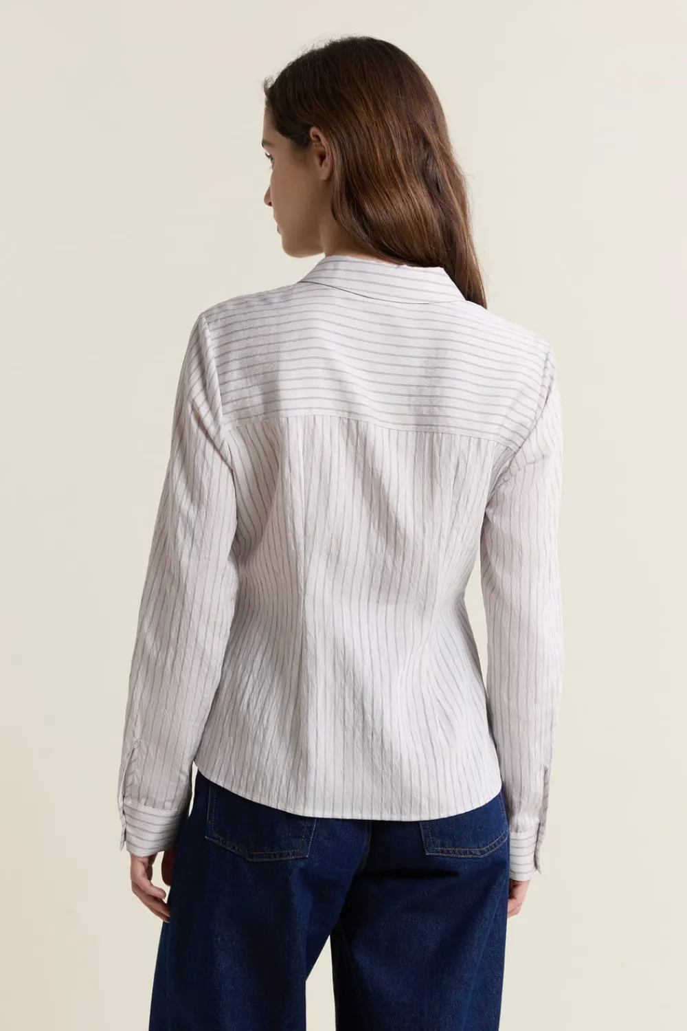 Discount ETAM Camisa a rayas estilo cruzada Topo