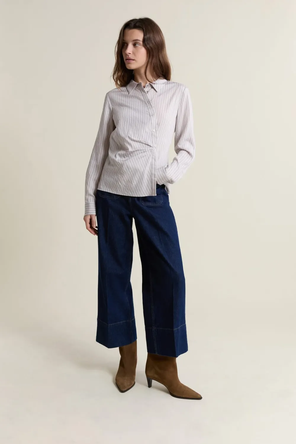 Discount ETAM Camisa a rayas estilo cruzada Topo