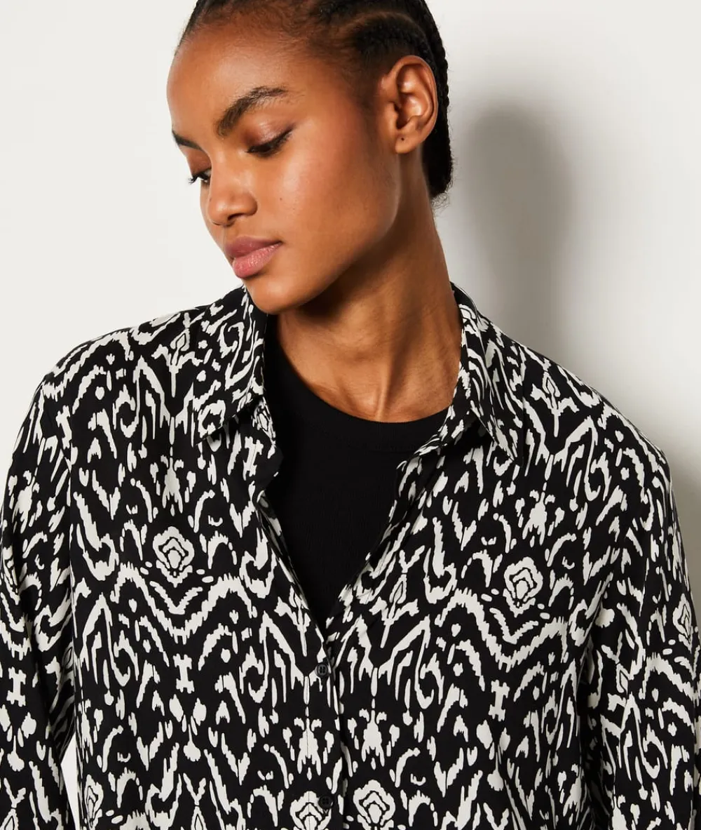 Hot ETAM Camisa con estampado fluido ANTRACITA