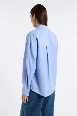 Online ETAM Camisa de algodón AZUL