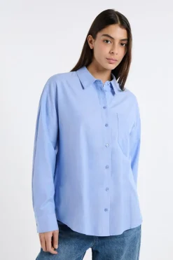Online ETAM Camisa de algodón AZUL