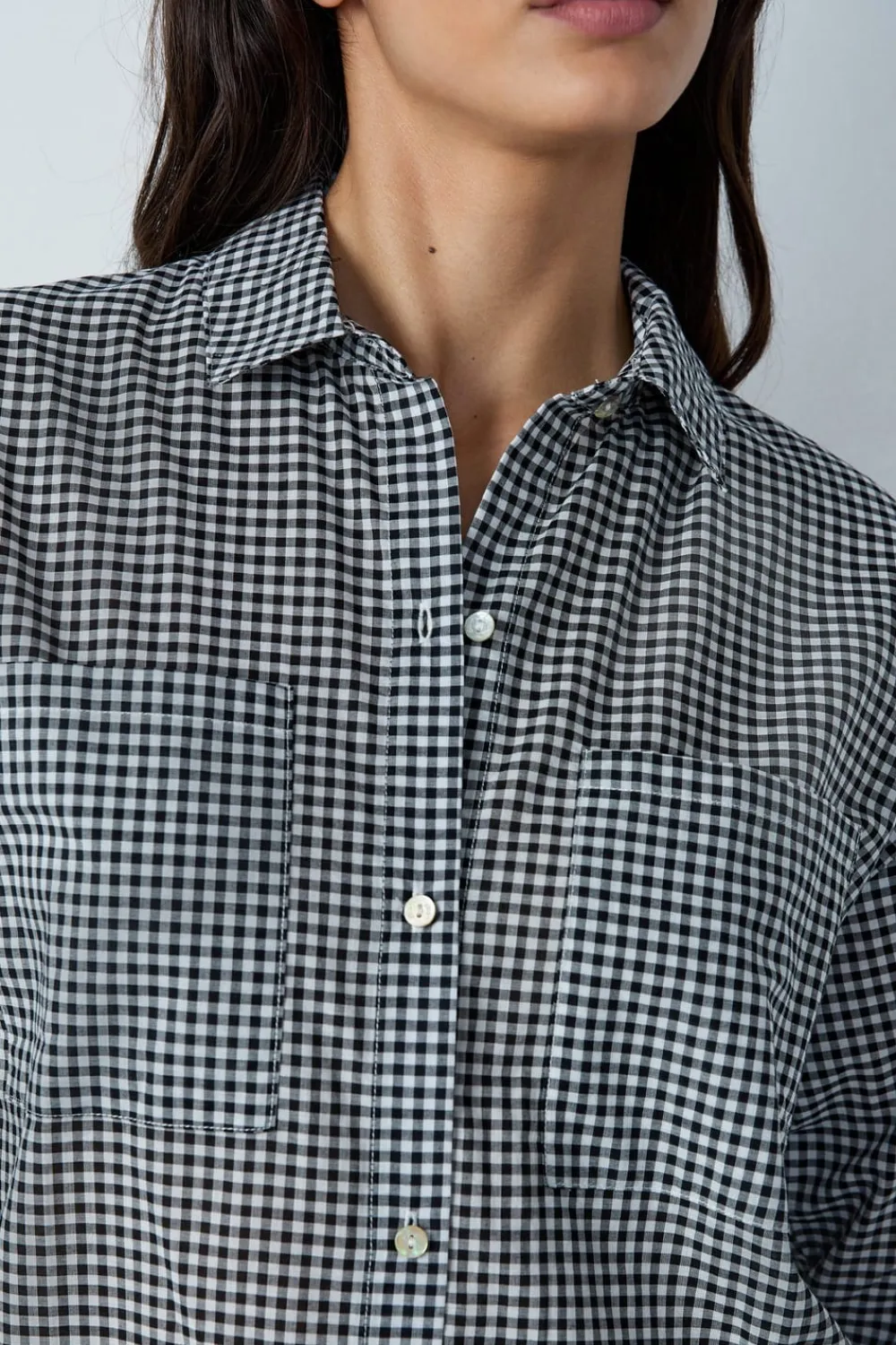 Best ETAM Camisa de algodón ESTAMPADO FONDO BLANCO