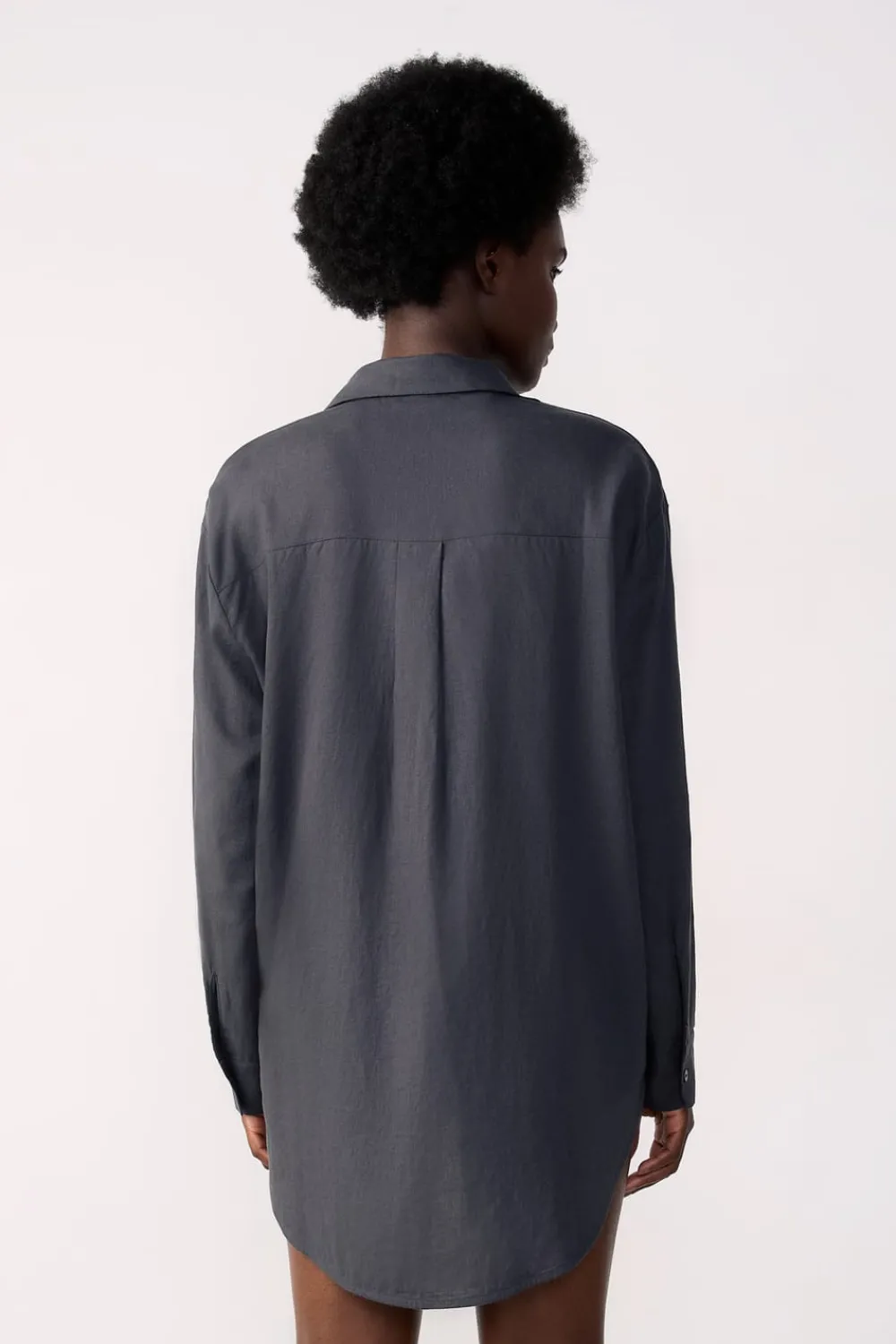Hot ETAM Camisa de lino ANTRACITA