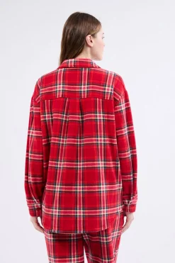 Outlet ETAM Camisa de pijama a cuadros ROJO