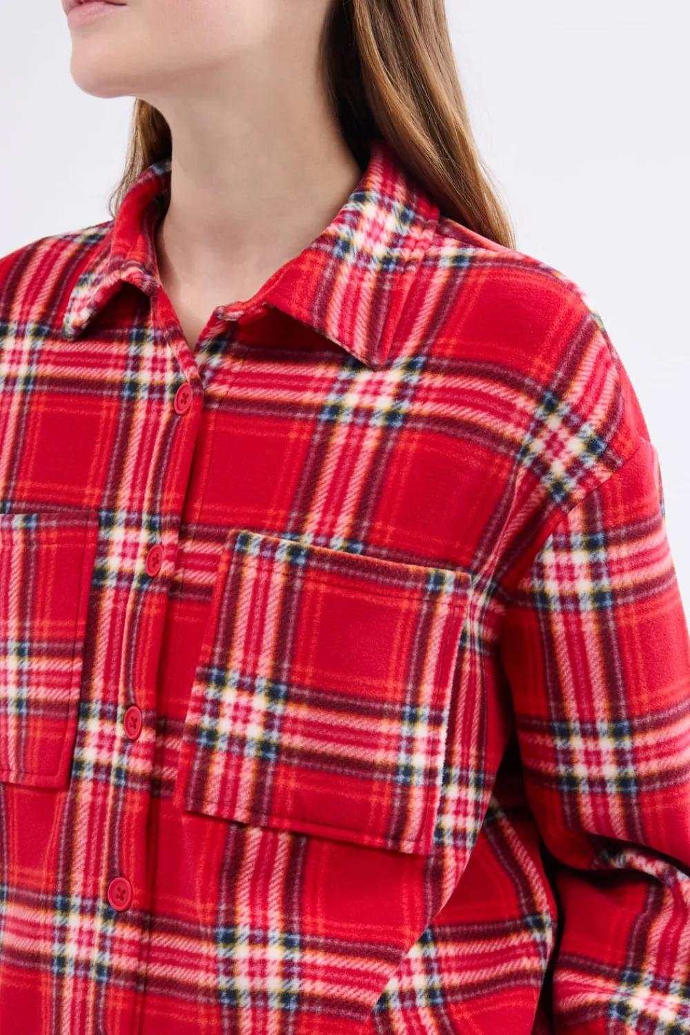 Outlet ETAM Camisa de pijama a cuadros ROJO