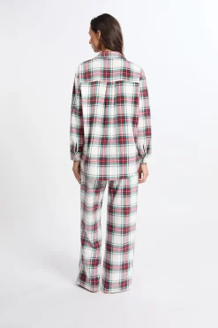 New ETAM Camisa de pijama a cuadros ROJO