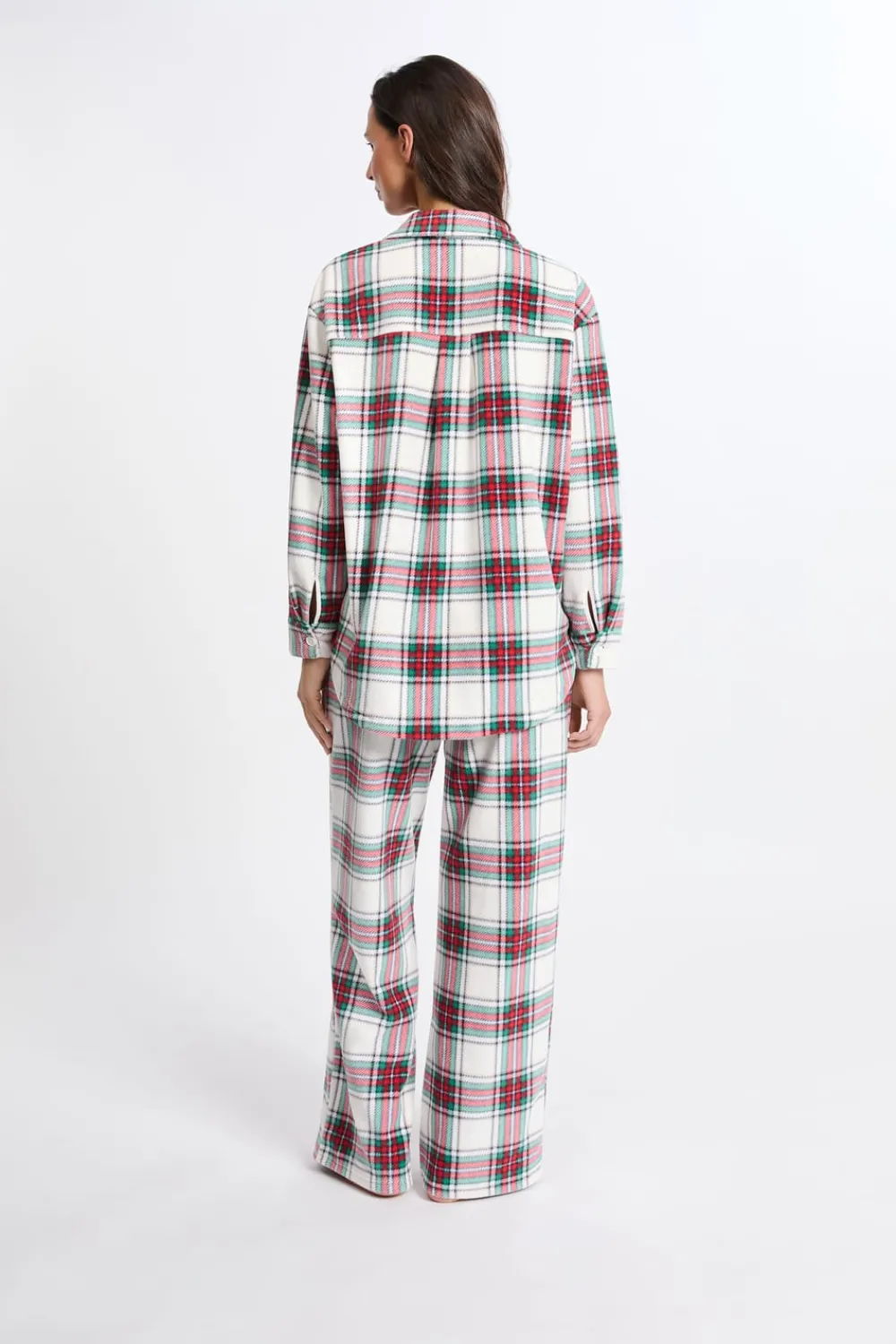 New ETAM Camisa de pijama a cuadros ROJO