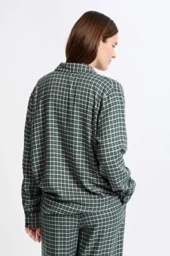 ETAM Camisa de pijama a cuadros VERDE