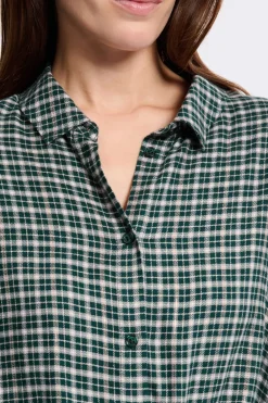ETAM Camisa de pijama a cuadros VERDE