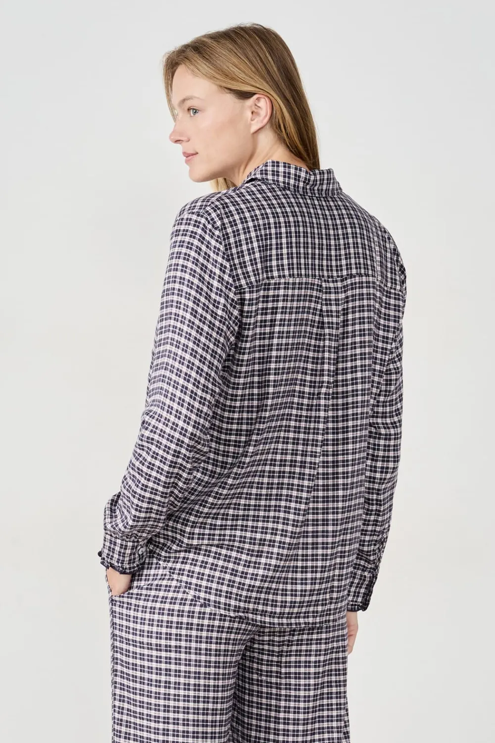 Hot ETAM Camisa de pijama a cuadros AZUL NOCHE