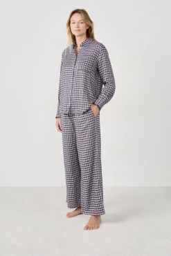 Hot ETAM Camisa de pijama a cuadros AZUL NOCHE