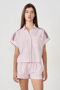 Online ETAM Camisa de pijama a rayas ROSA