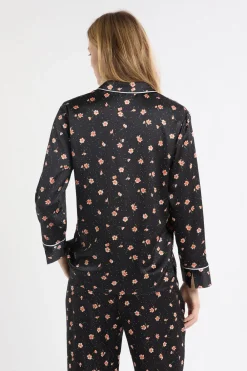 Discount ETAM Camisa de pijama con estampado floral de satén MULTICOLOR
