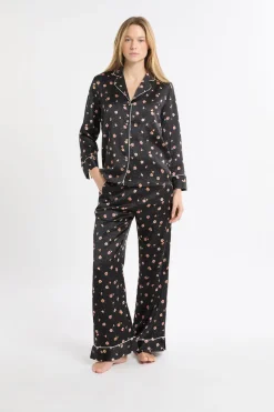 Discount ETAM Camisa de pijama con estampado floral de satén MULTICOLOR