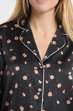 Discount ETAM Camisa de pijama con estampado floral de satén MULTICOLOR