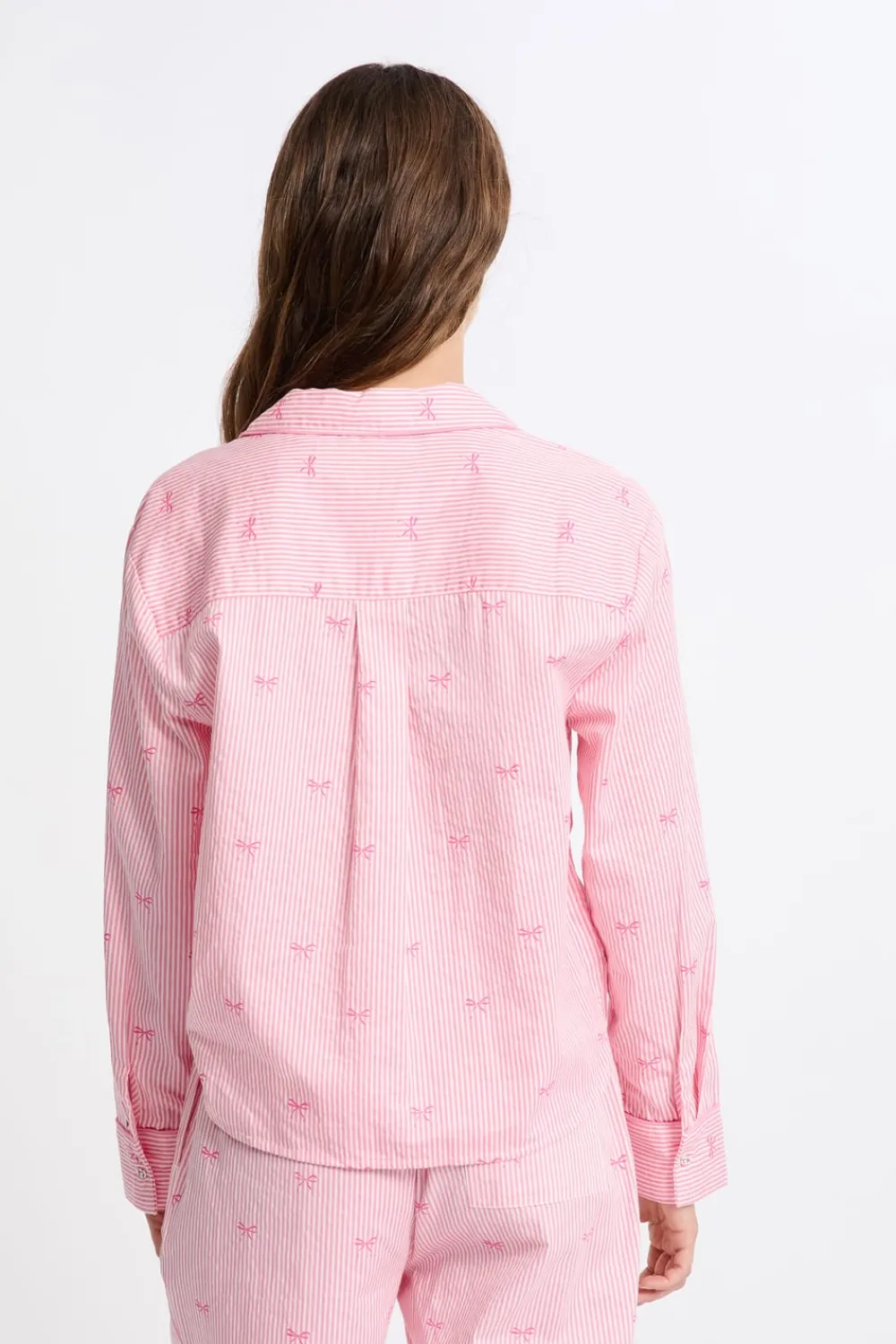 New ETAM Camisa de pijama de algodón estampada ROSA