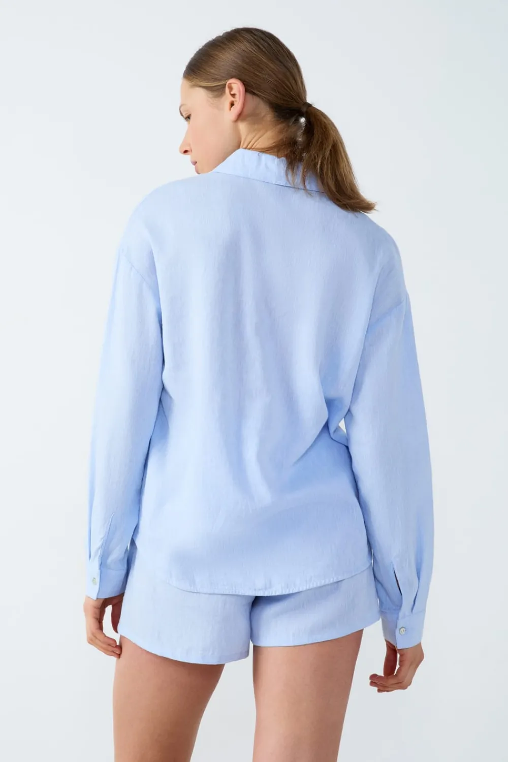 Outlet ETAM Camisa de pijama de lino AZUL