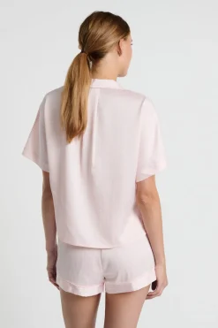 Discount ETAM Camisa de pijama de manga corta estampada ESTAMPADO FONDO ROSA