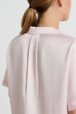 Discount ETAM Camisa de pijama de manga corta estampada ESTAMPADO FONDO ROSA