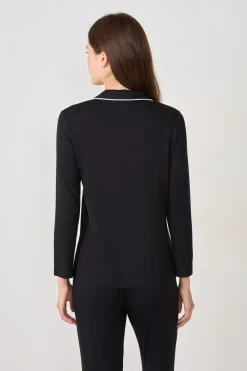 Best ETAM Camisa de pijama de manga larga NEGRO