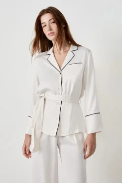 Sale ETAM Camisa de pijama de satén CRUDO