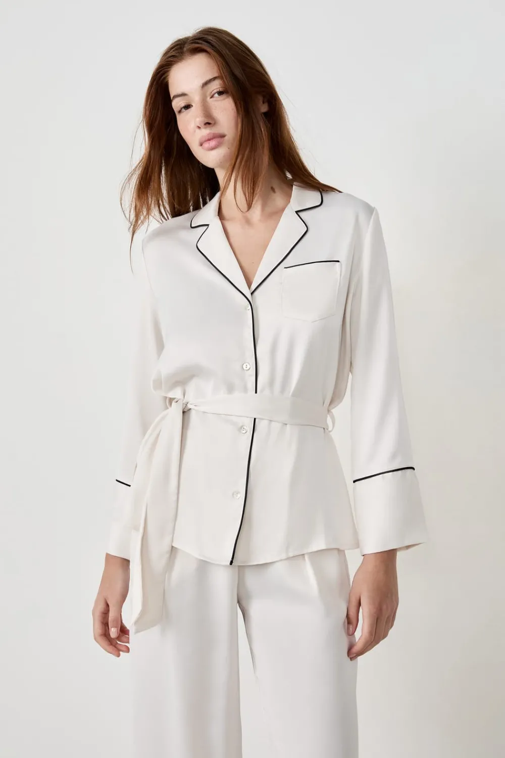 Sale ETAM Camisa de pijama de satén CRUDO