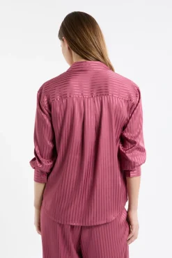 Sale ETAM Camisa de pijama de satén a rayas PETUNIA