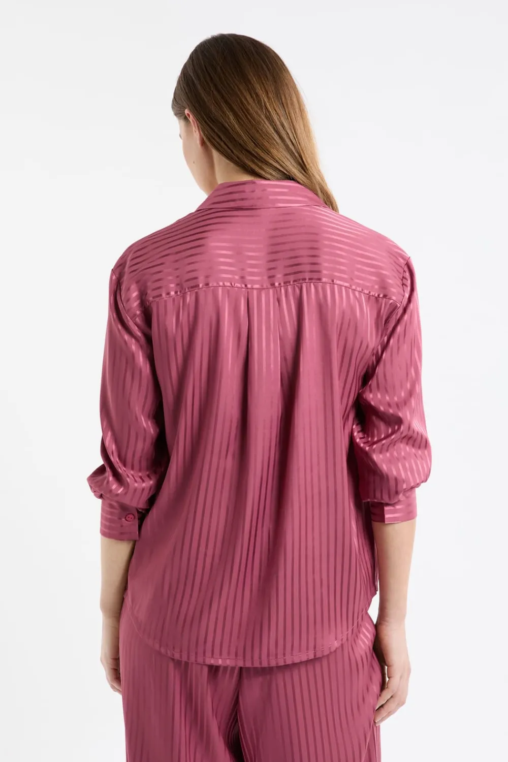 Sale ETAM Camisa de pijama de satén a rayas PETUNIA