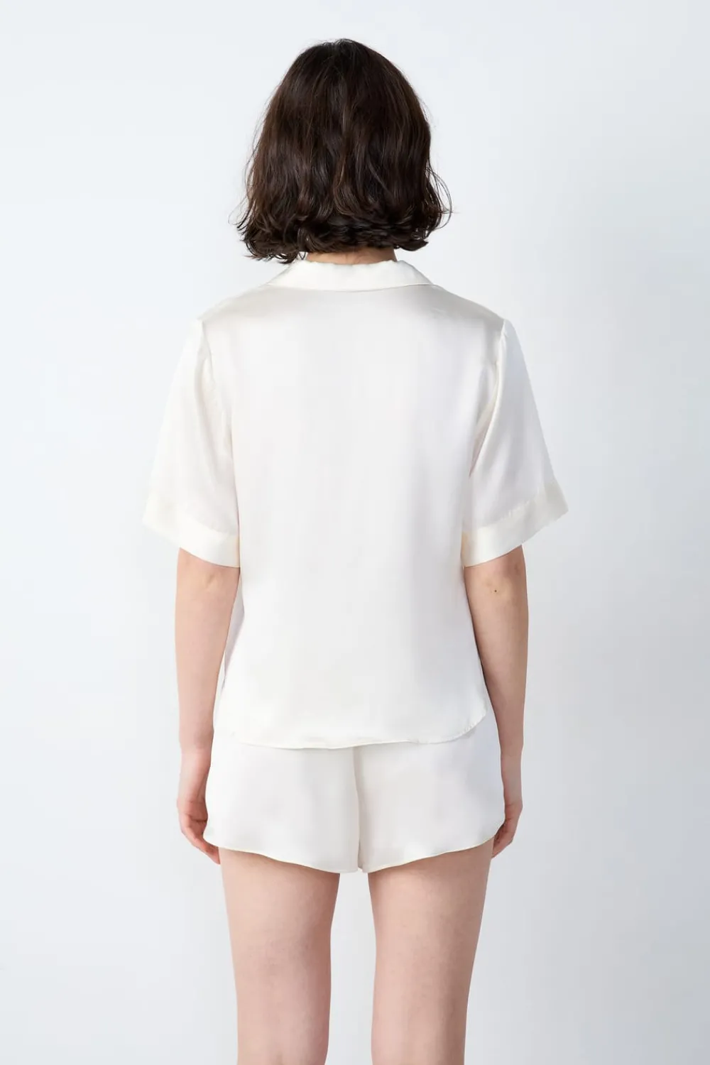 Sale ETAM Camisa de pijama de seda de manga corta PERLA