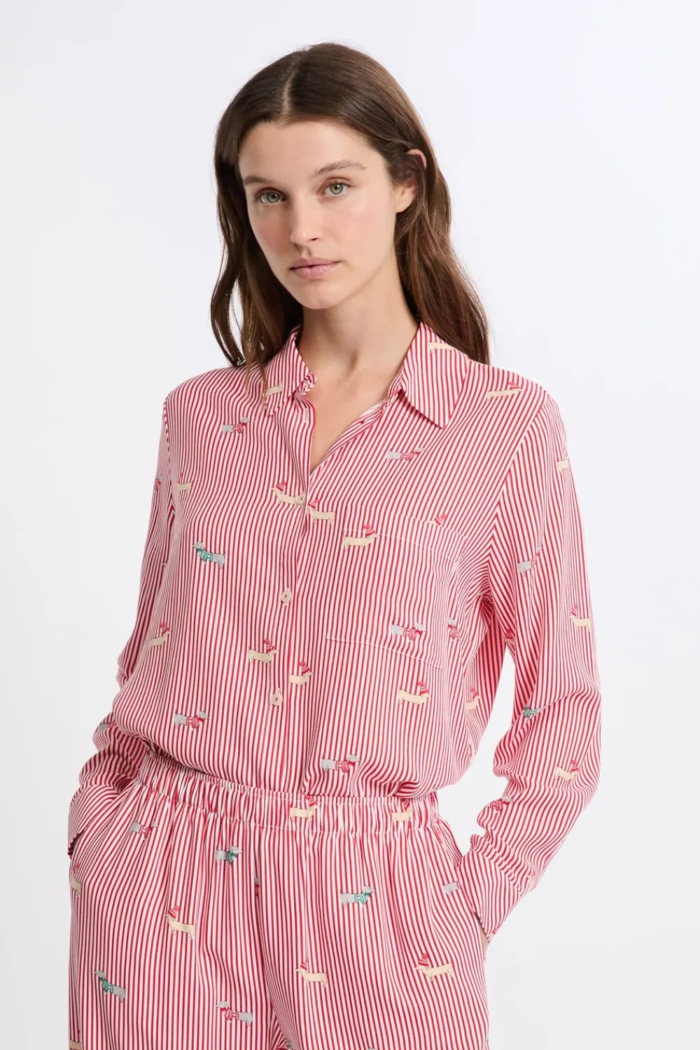 Outlet ETAM Camisa de pijama estampada ROJO