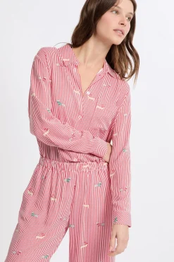 Outlet ETAM Camisa de pijama estampada ROJO
